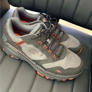 Skechers Gray and Orange Trail Running Shoes